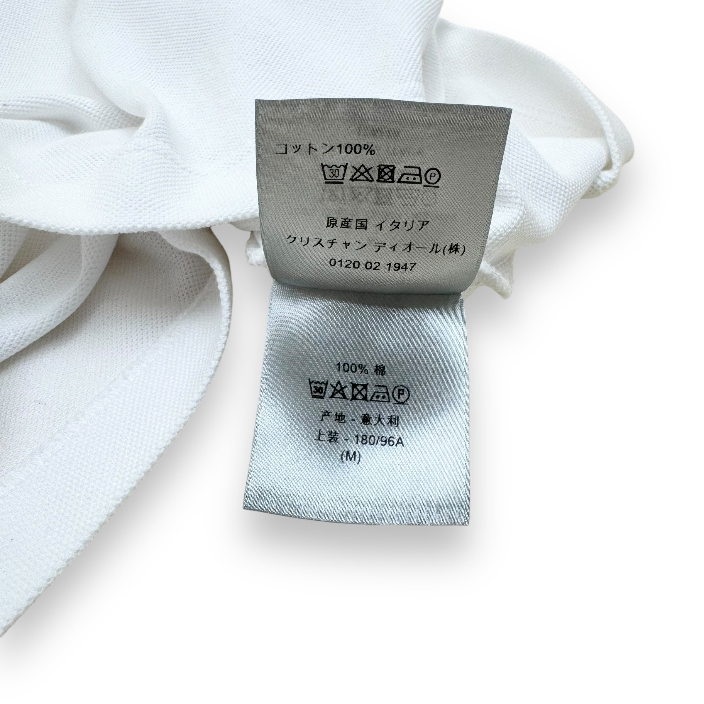 DIOR CD POLO SHIRT WHITE M
