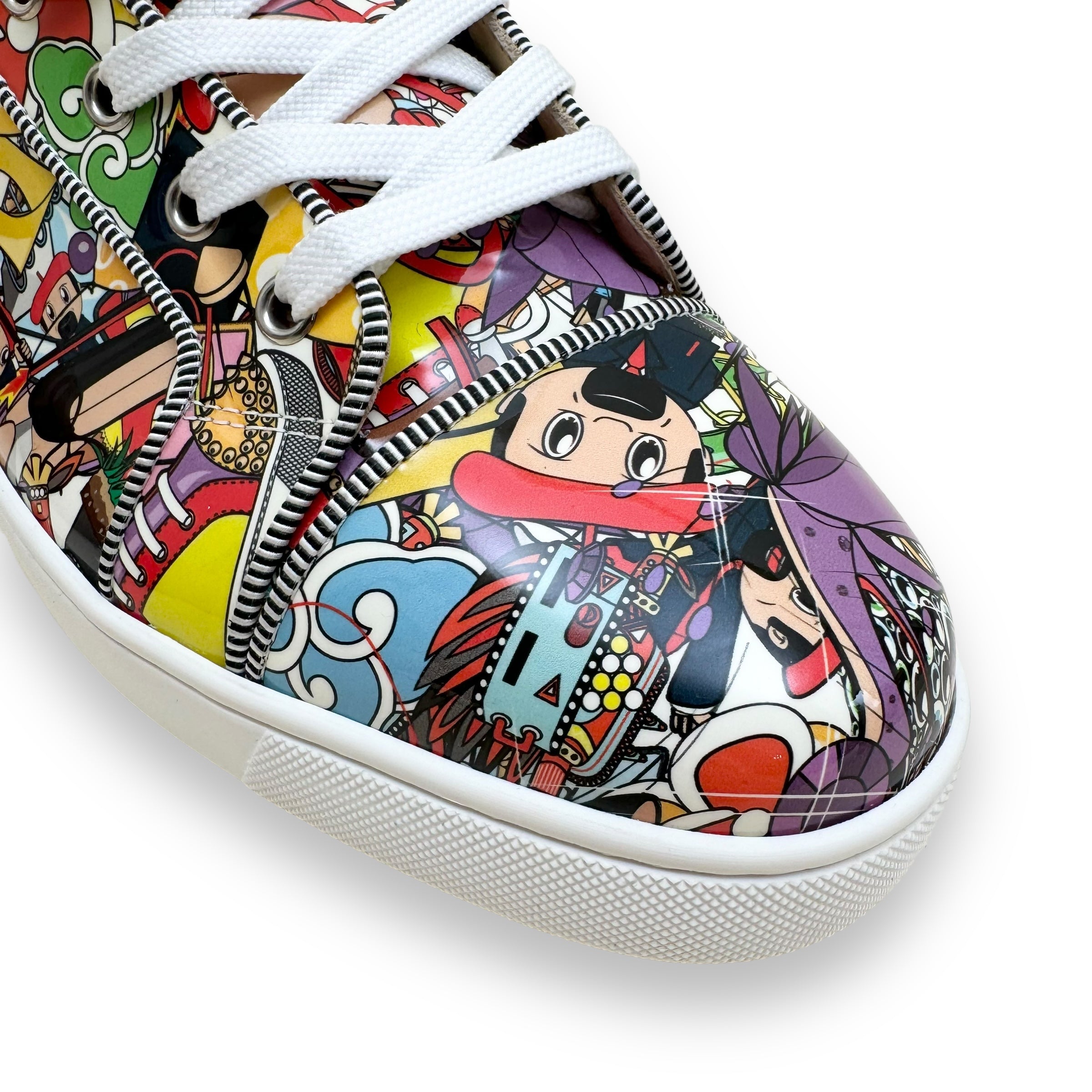 CHRISTIAN LOUBOUTIN LOUIS ORLATO FLAT PAT SUPER SNEAKER MULTICOLOURED UK9