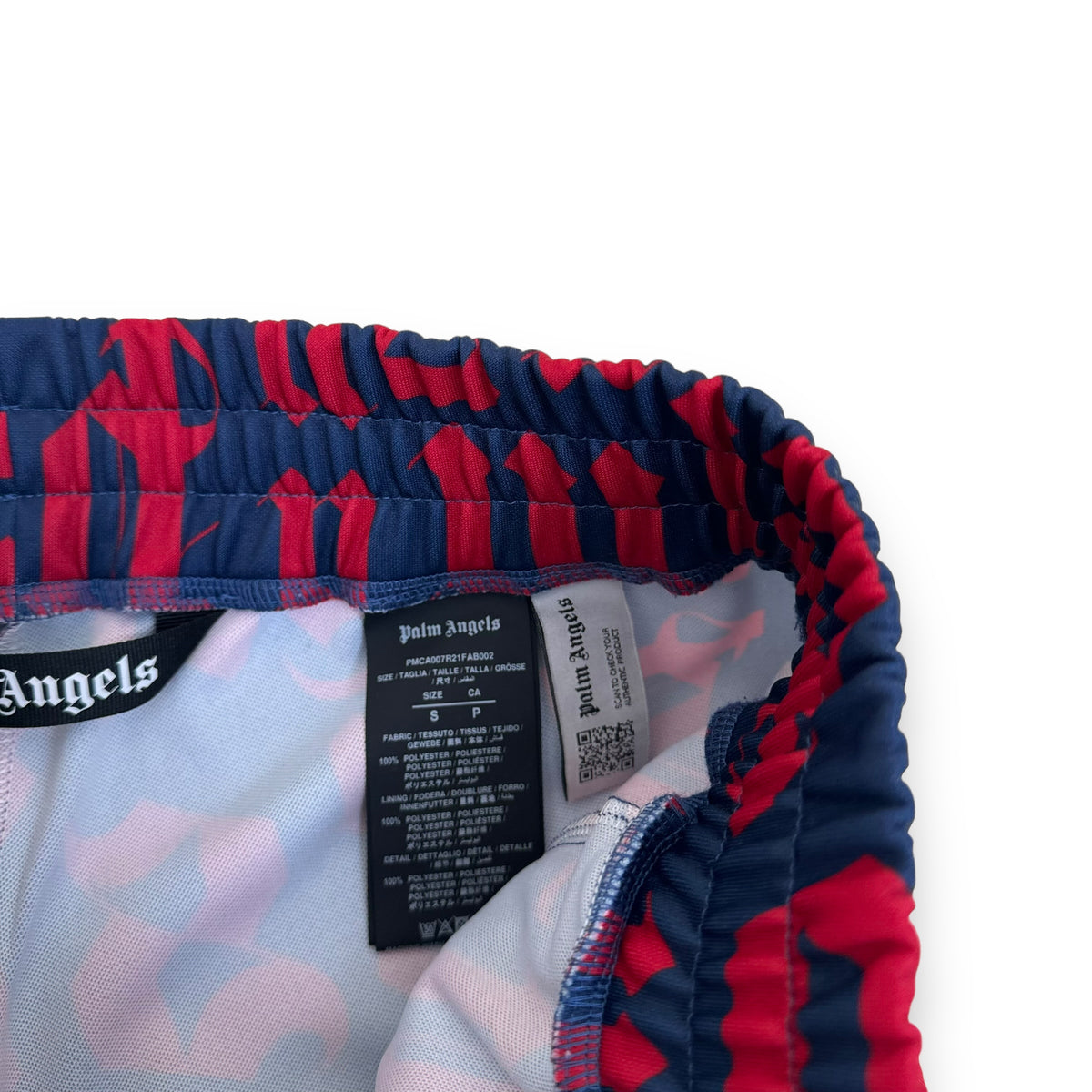 PALM ANGELS MONOGRAM TRACK PANTS RED / BLUE S