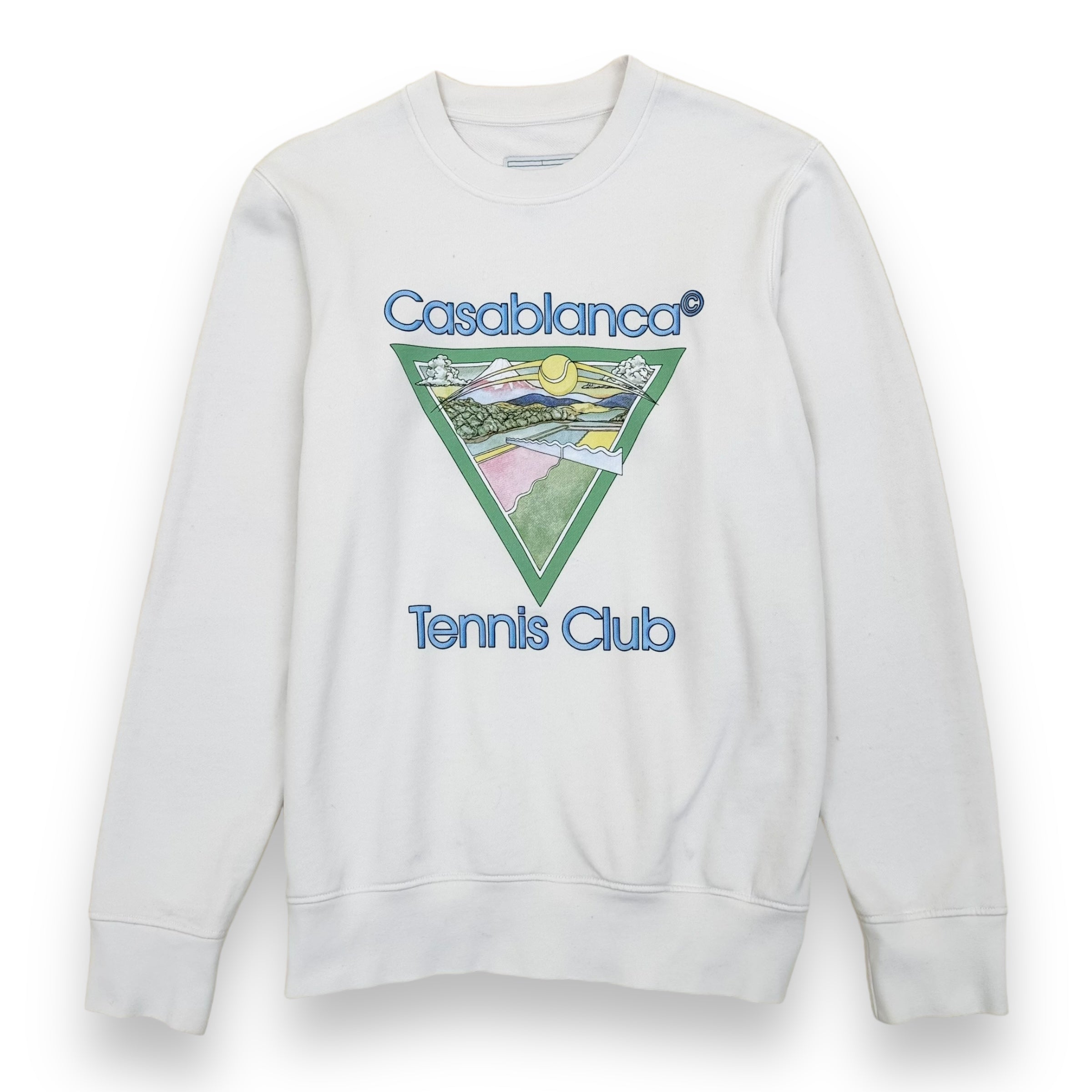 CASABLANCA TENNIS CLUB ICON GRAPHIC-PRINT SWEATSHIRT WHITE M