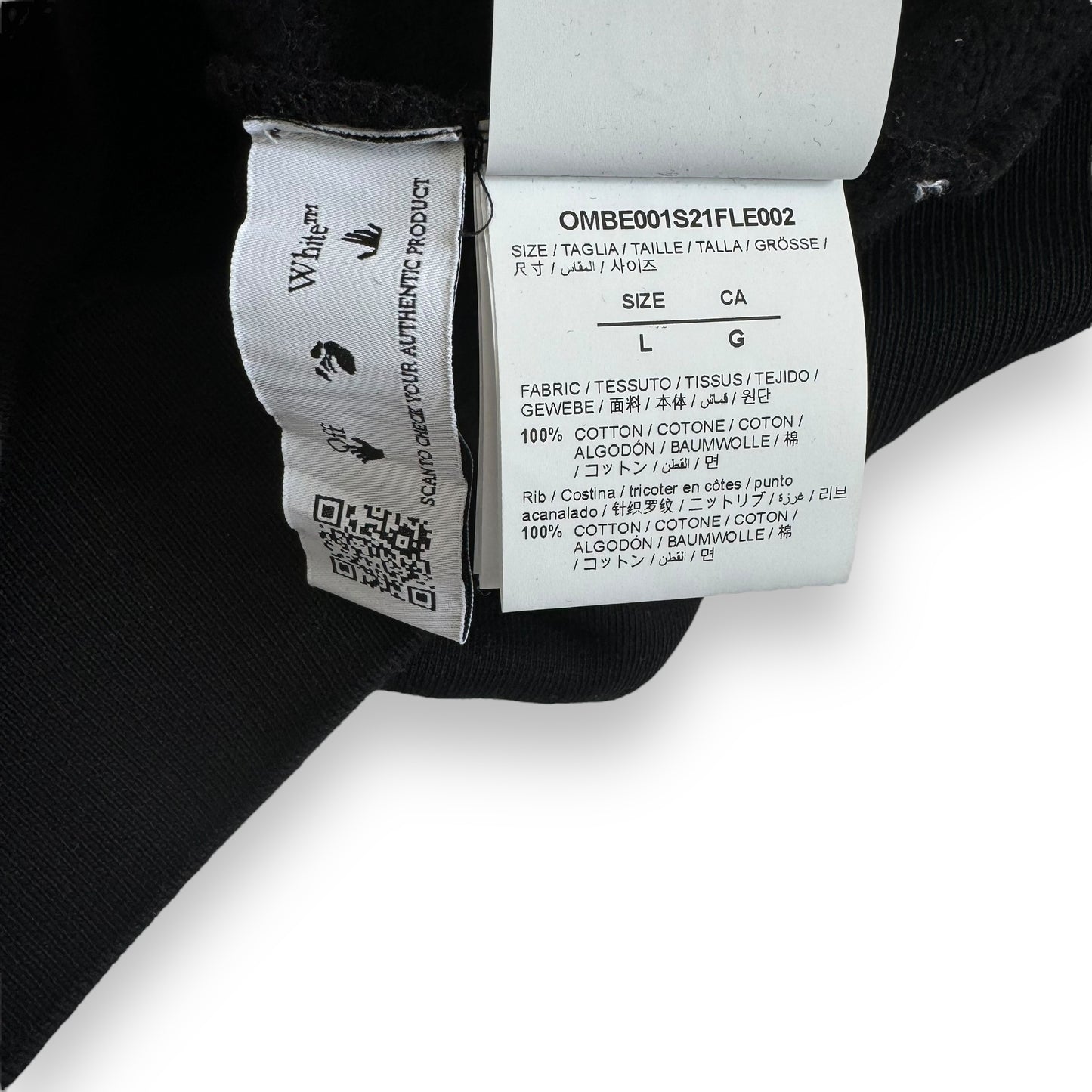 OFF-WHITE SPRAY MARKER HOODIE BLACK / WHITE L