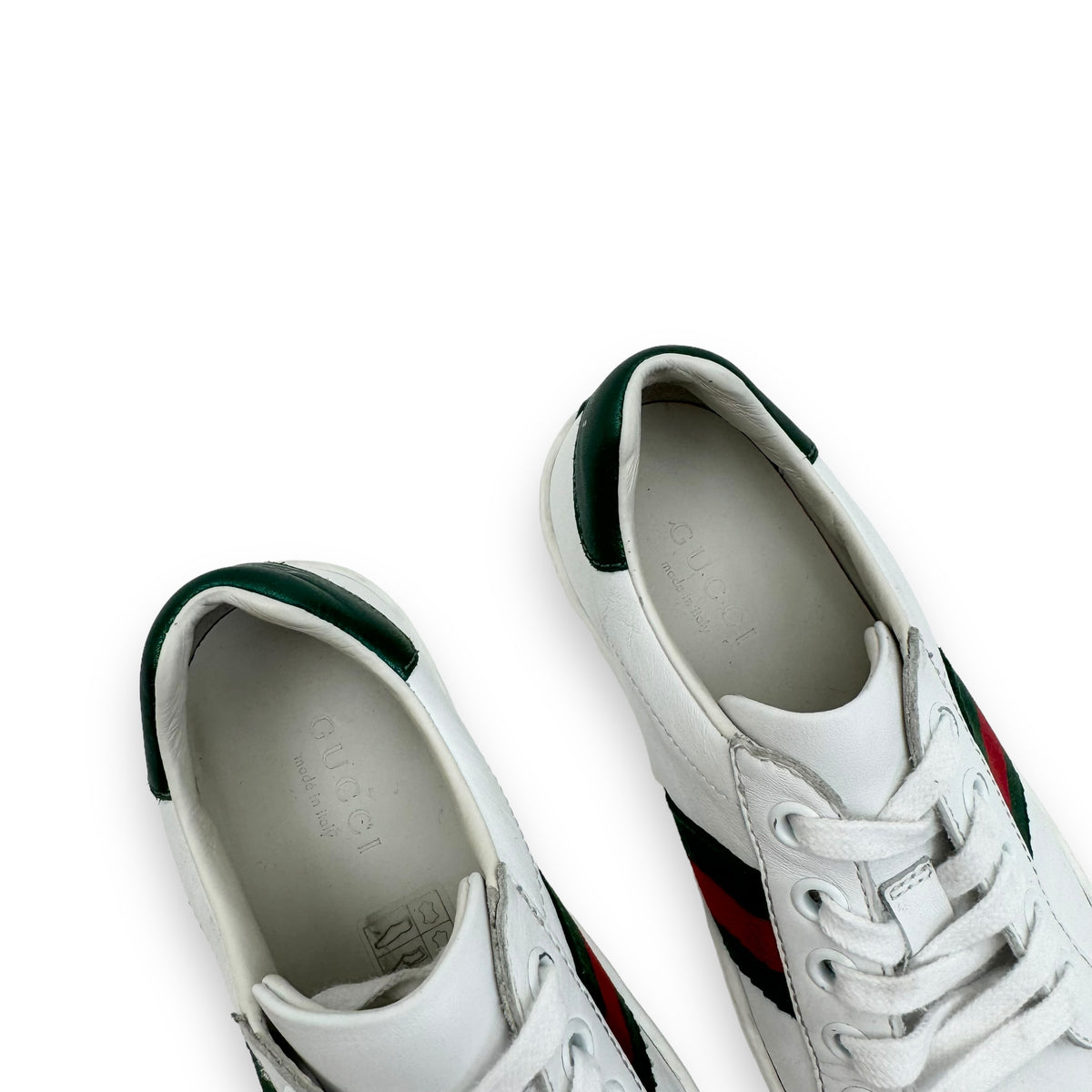 GUCCI ACE LEATHER SNEAKER WHITE UK11.5