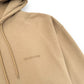 BALENCIAGA LOGO EMBROIDERED HOODIE BEIGE M
