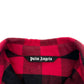PALM ANGELS CLASSIC LOGO CHECKED OVER SHIRT BLACK / RED L