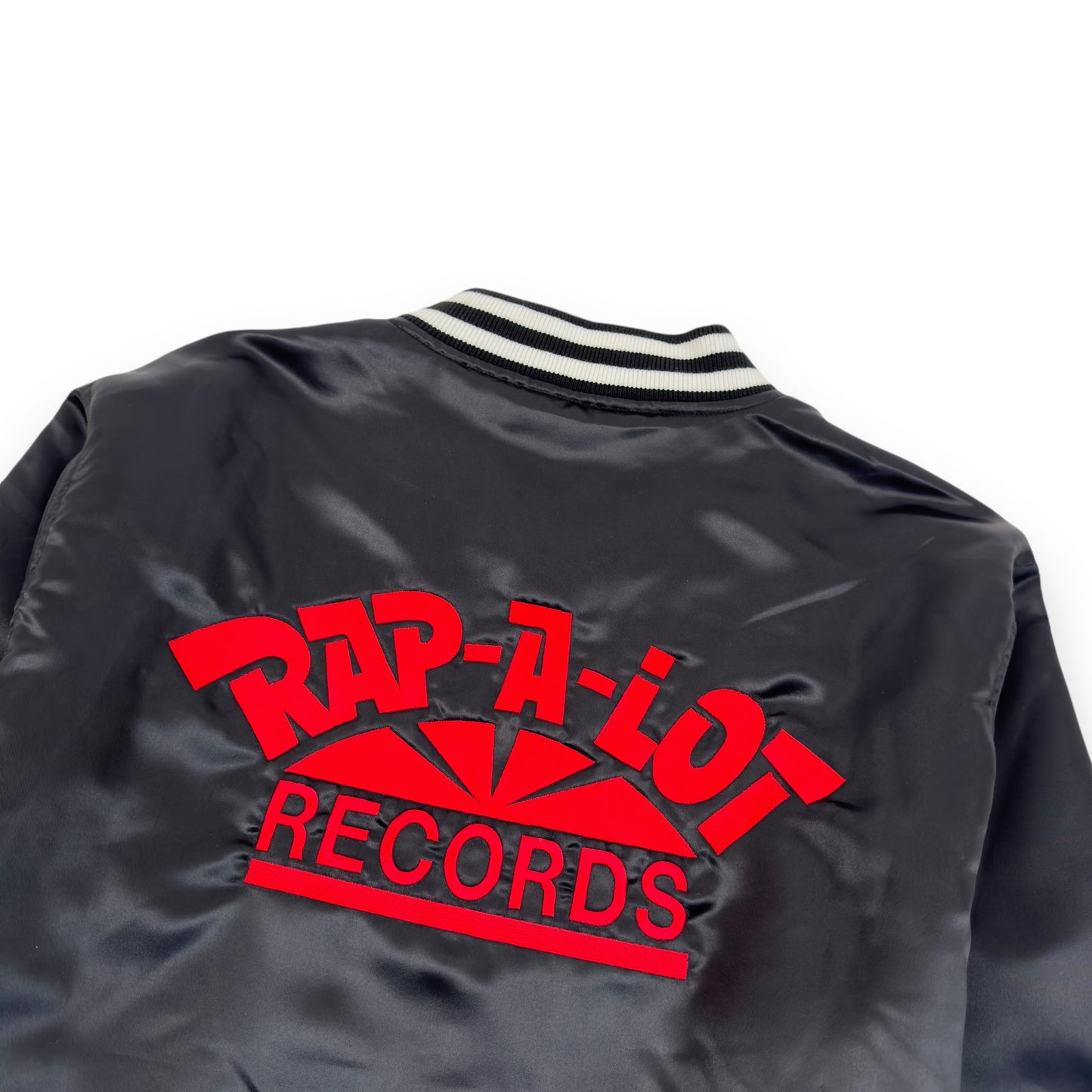 SUPREME X RAP-A-LOT RECORDS SATIN CLUB JACKET BLACK / RED XL