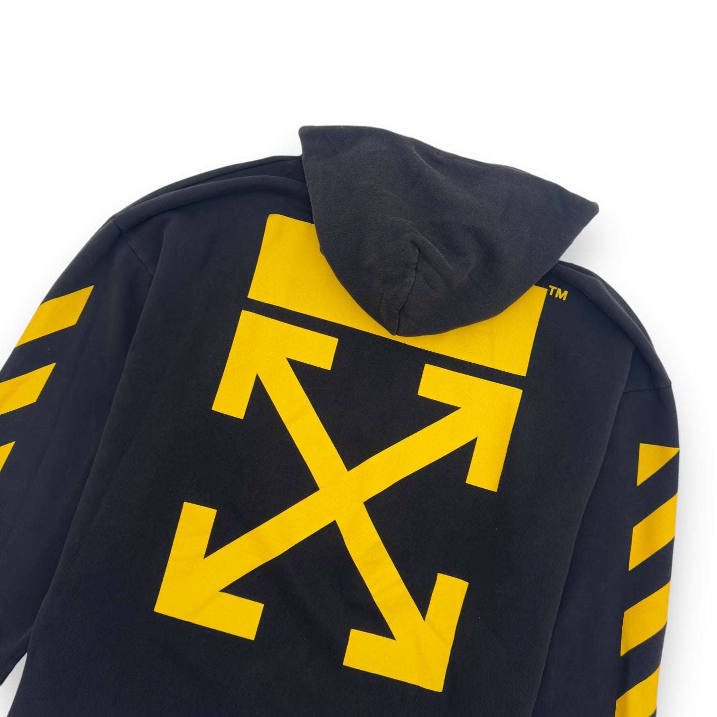 OFF-WHITE GRAPHIC PRINT HOODIE BLACK M