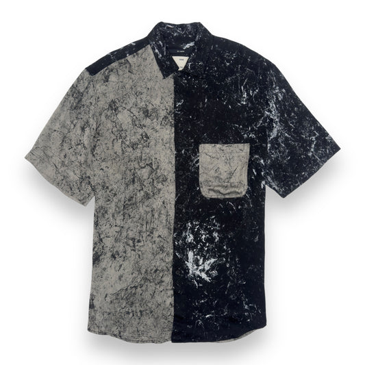 SONG FOR THE MUTE PAINT-SPLATTER SHORT SLEEVE SHIRT BLACK / GREY XL