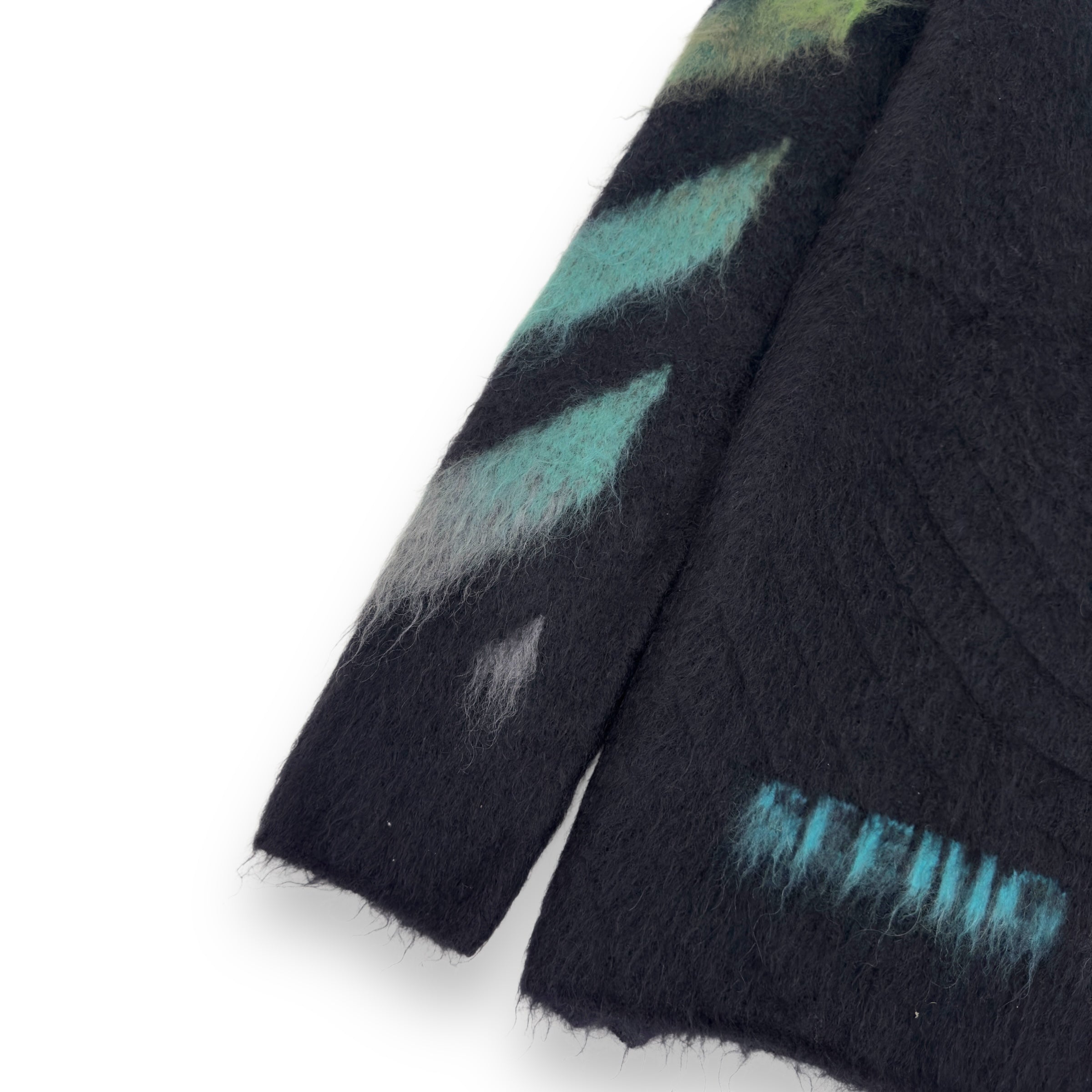 OFF-WHITE MOHAIR GRADIENT ARROW SWEATER BLACK M