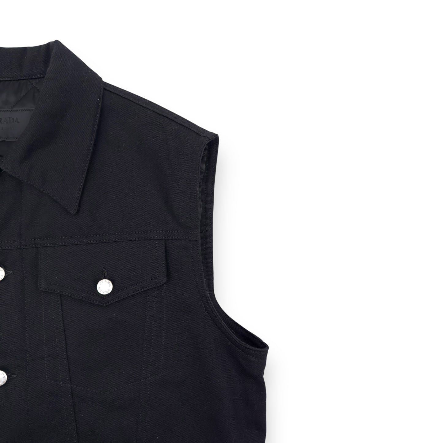 PRADA BULL DENIM VEST BLACK XXL