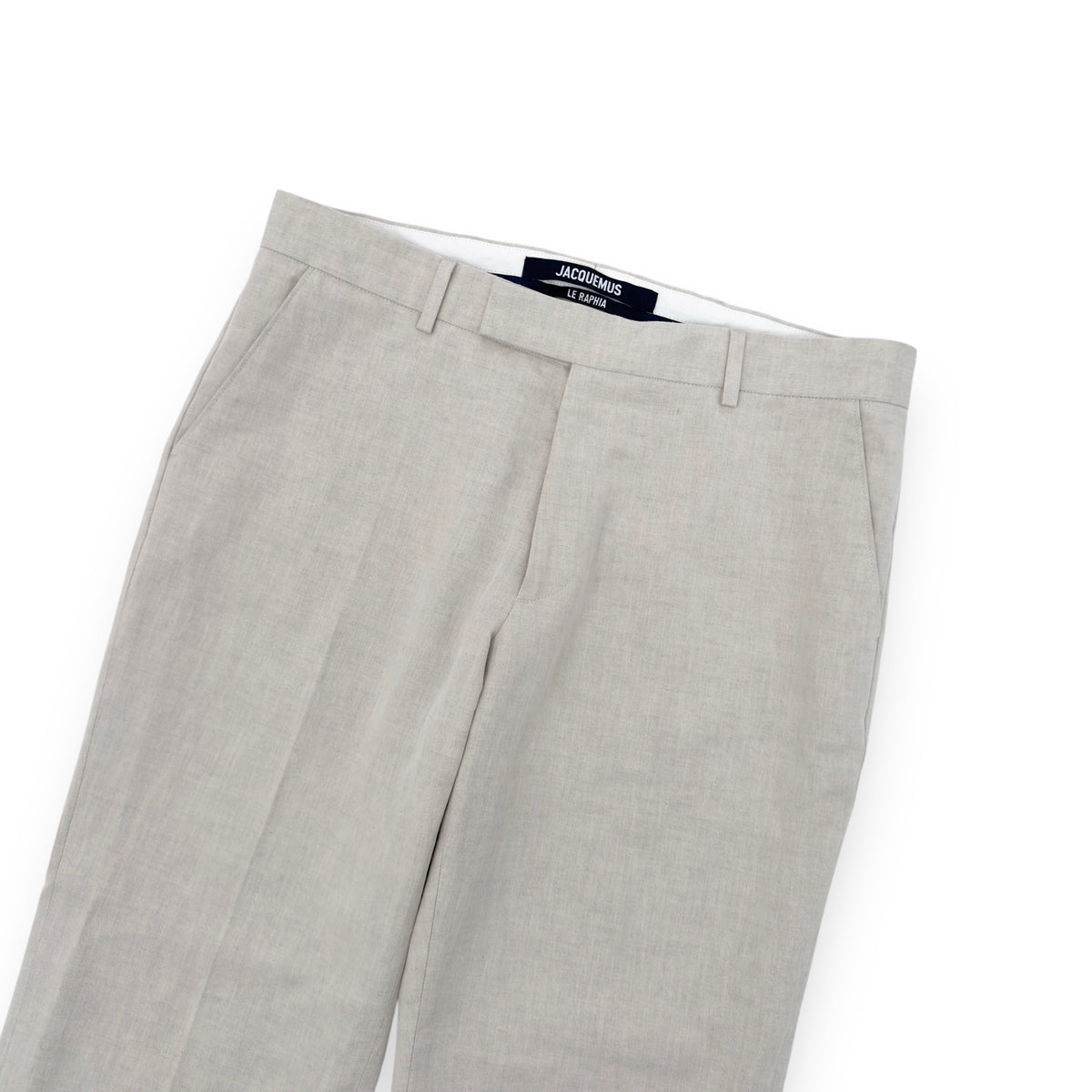JACQUEMUS LE RAPHIA STRAIGHT LEG LINEN BLEND SUIT TROUSERS 54 / XXL