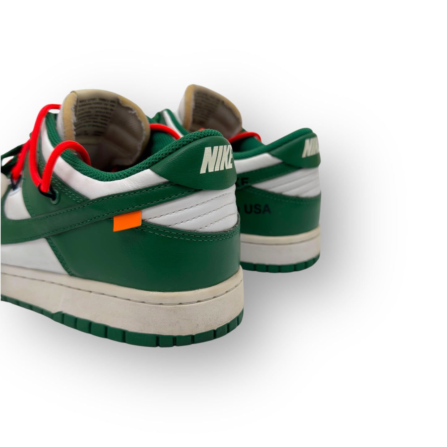 OFF-WHITE X NIKE DUNK LOW SNEAKER PINE GREEN UK9.5