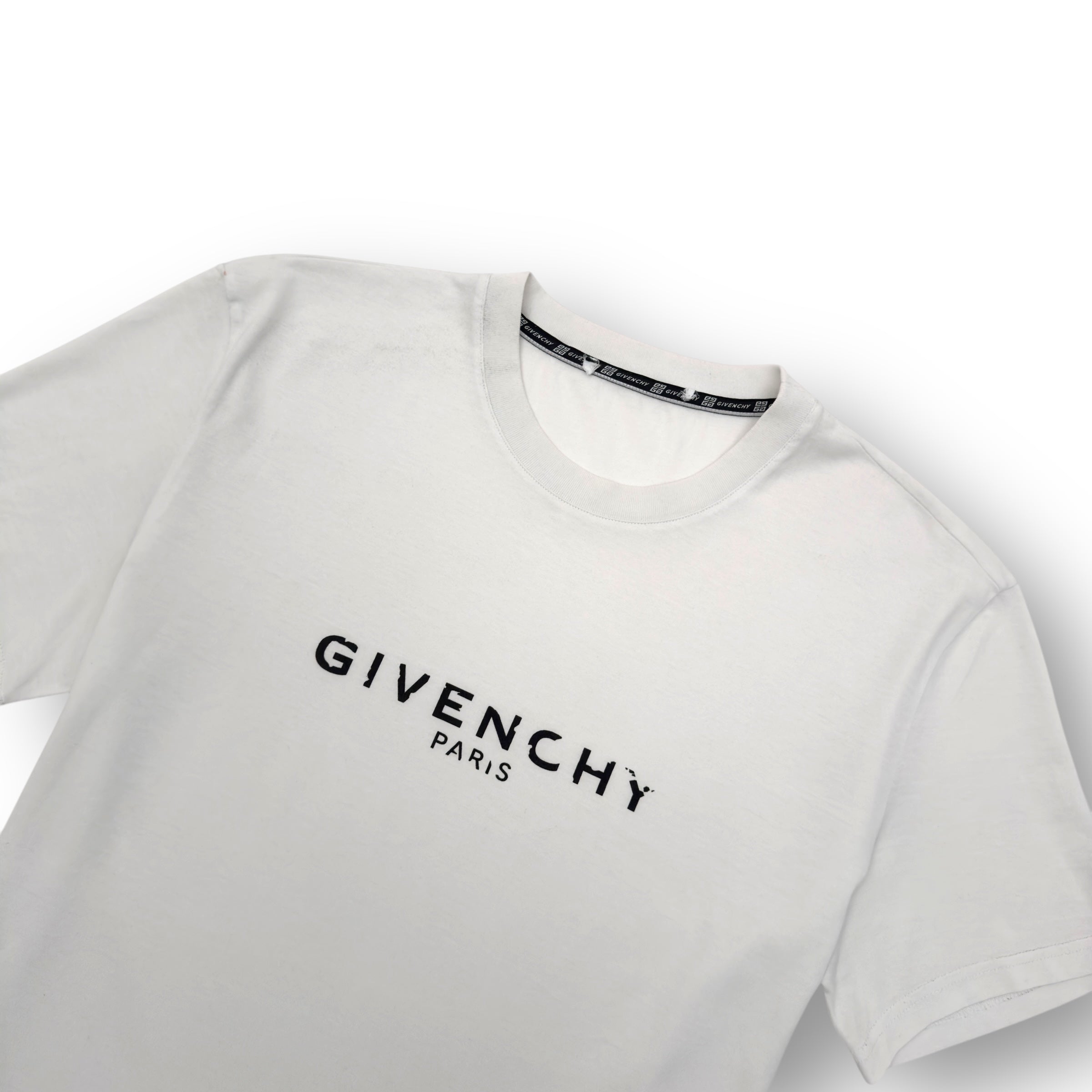 GIVENCHY LOGO-PRINT COTTON T-SHIRT WHITE L