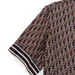 DIOR OBLIQUE SILK MONOGRAM SHIRT BROWN 40 / M