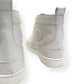 CHRISTIAN LOUBOUTIN LOU SPIKE FLAT CALF HIGH TOP SNEAKER WHITE UK10.5