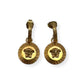 VERSACE WOMENS TRIBUTE MEDUSA STUD EARRINGS GOLD