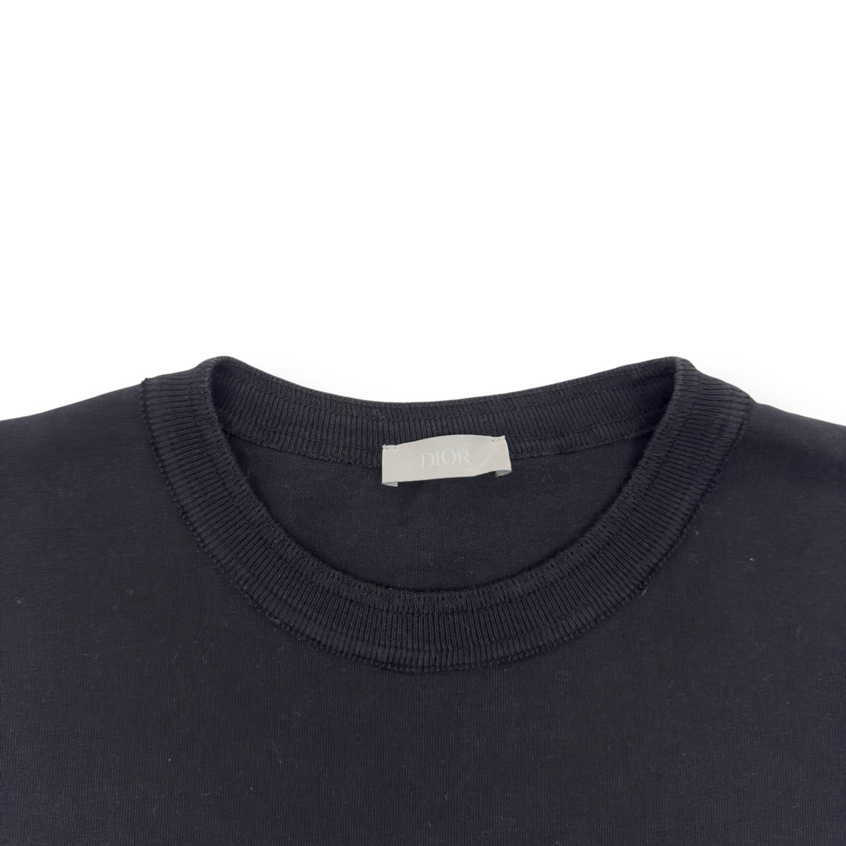 DIOR X STONE ISLAND OVERSIZED LOGO EMBROIDERED T-SHIRT BLACK / WHITE XL