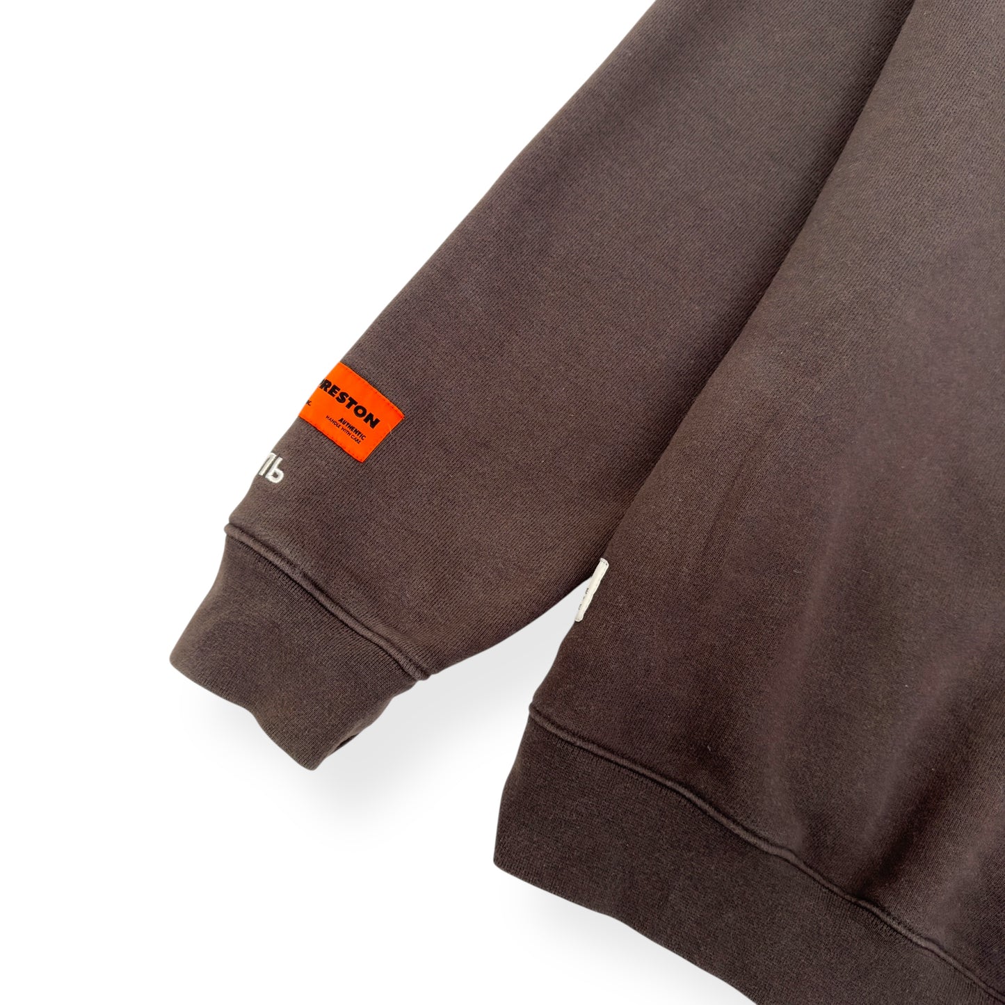 HERON PRESTON HERON PRINT CREWNECK SWEATER BROWN / ORANGE L