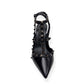 VALENTINO GARAVANI ROCKSTUD PATENT LEATHER HEELS NOIR 38 / UK5