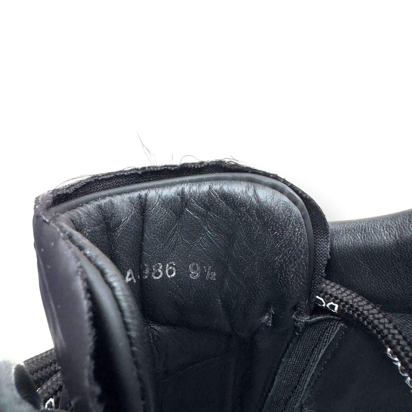 DOLCE & GABBANA PORTOFINO LEATHER SNEAKER BLACK UK9.5