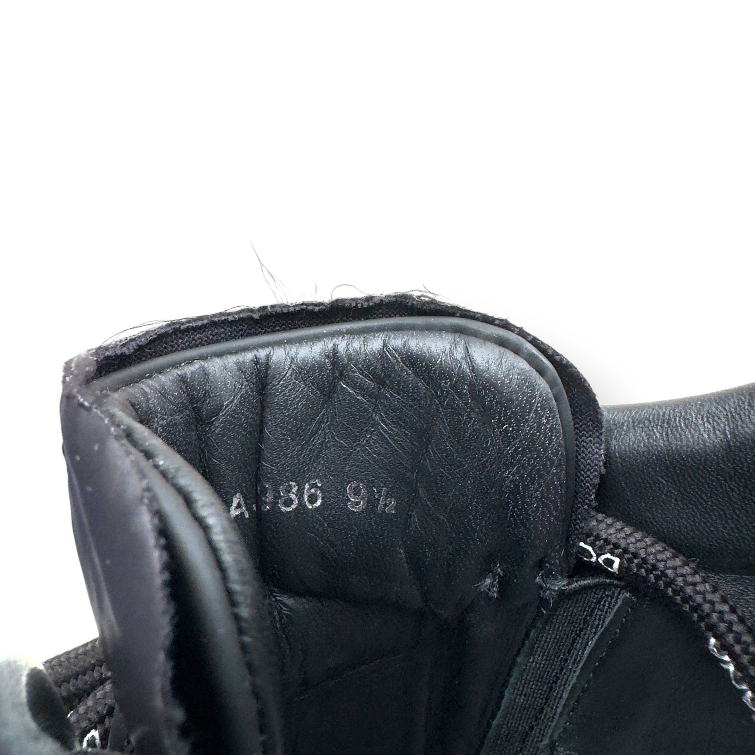 DOLCE & GABBANA PORTOFINO LEATHER SNEAKER BLACK UK9.5