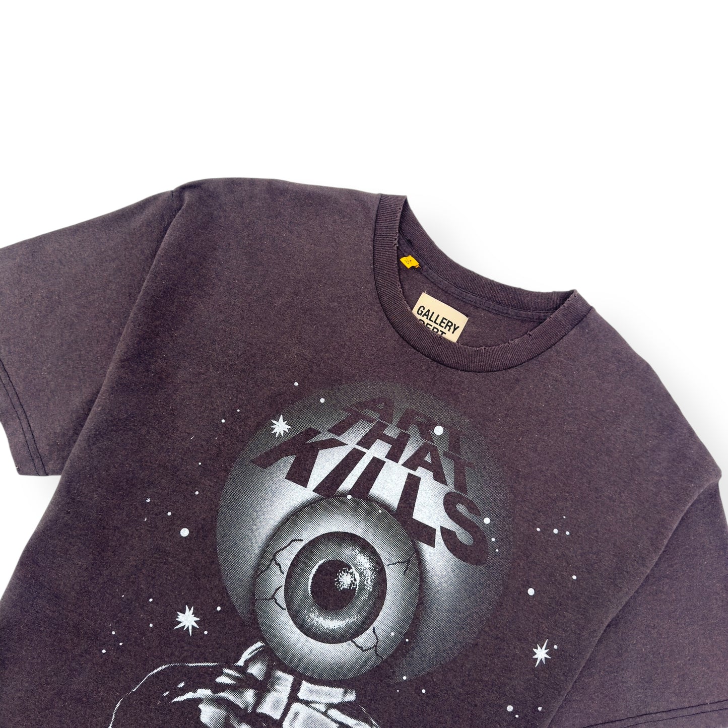 GALLERY DEPT. ATK ROD PRINTED COTTON T-SHIRT GREY L