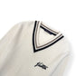 LOUIS VUITTON OVERSIZED V-NECK WOOL SWEATER WHITE S