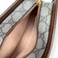 GUCCI GG INTERLOCKING G TRAVEL POUCH BROWN S