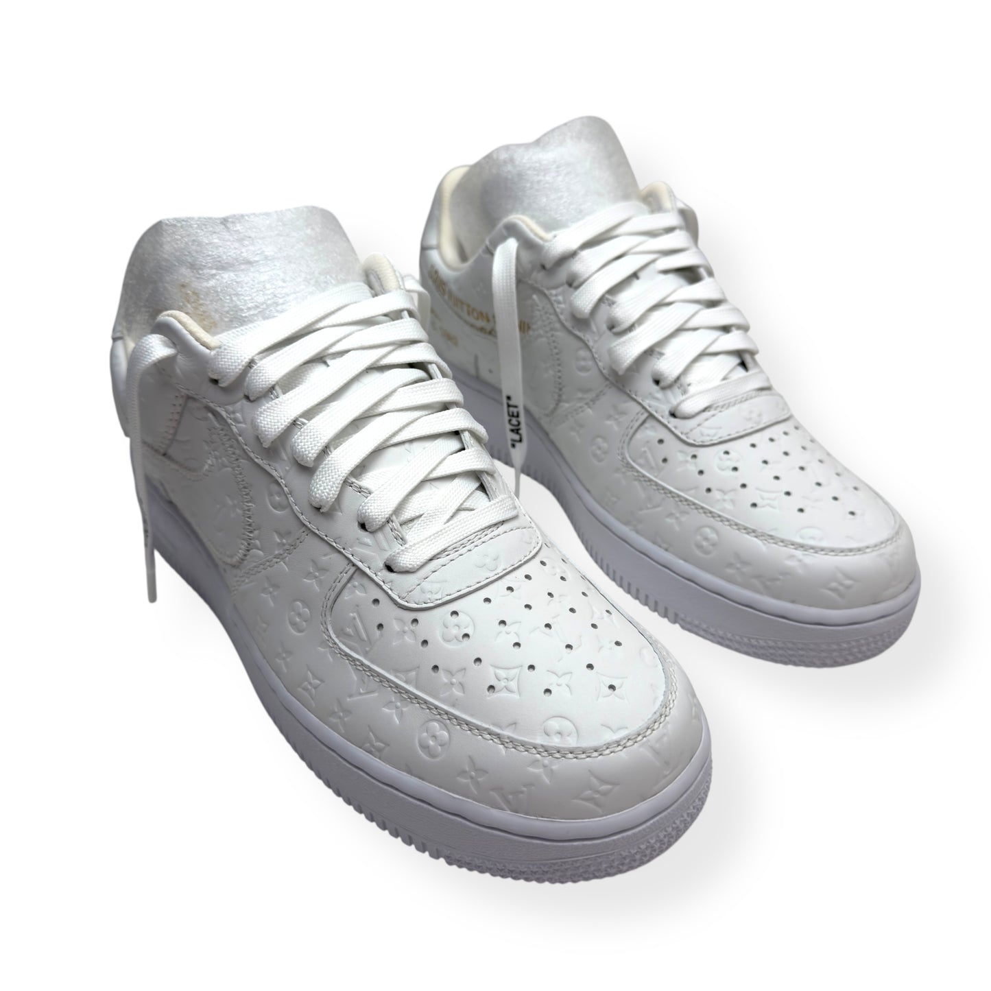 LOUIS VUITTON X NIKE AIR FORCE 1 SNEAKER WHITE UK7 / US8