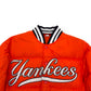 GUCCI NY YANKEES GOOSE DOWN PUFFER BOMBER JACKET ORANGE 46 / S