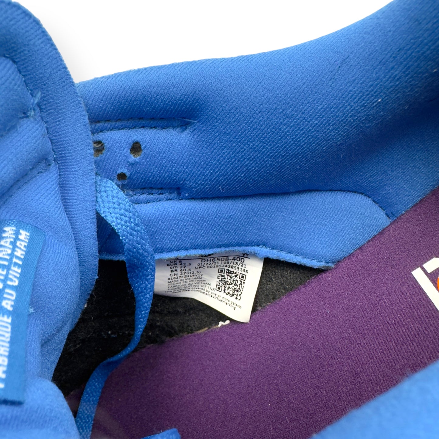 NIKE X UNDEFEATED DUNK LOW SP SNEAKER BLUE / PURPLE UK8