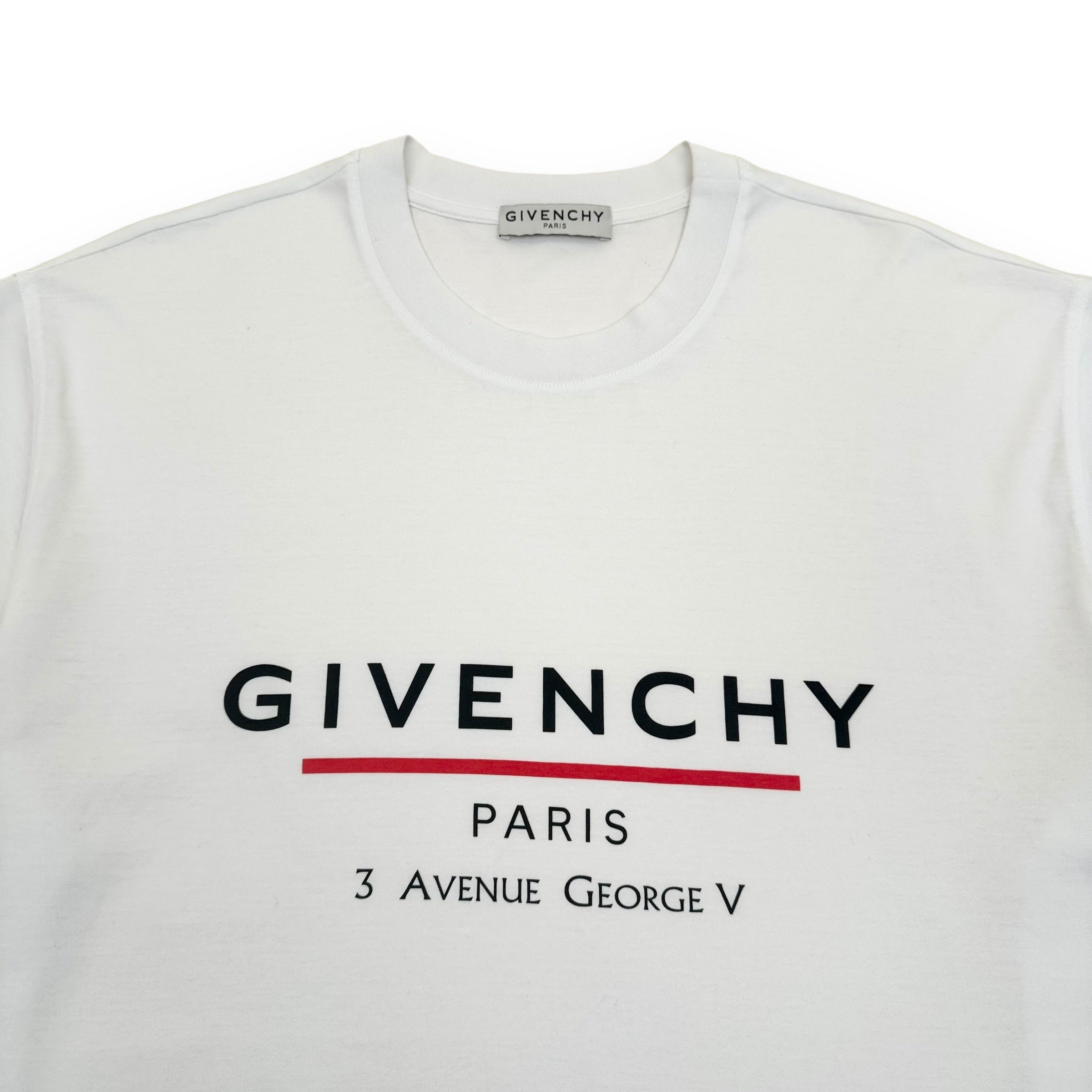GIVENCHY PARIS LOGO T-SHIRT WHITE M
