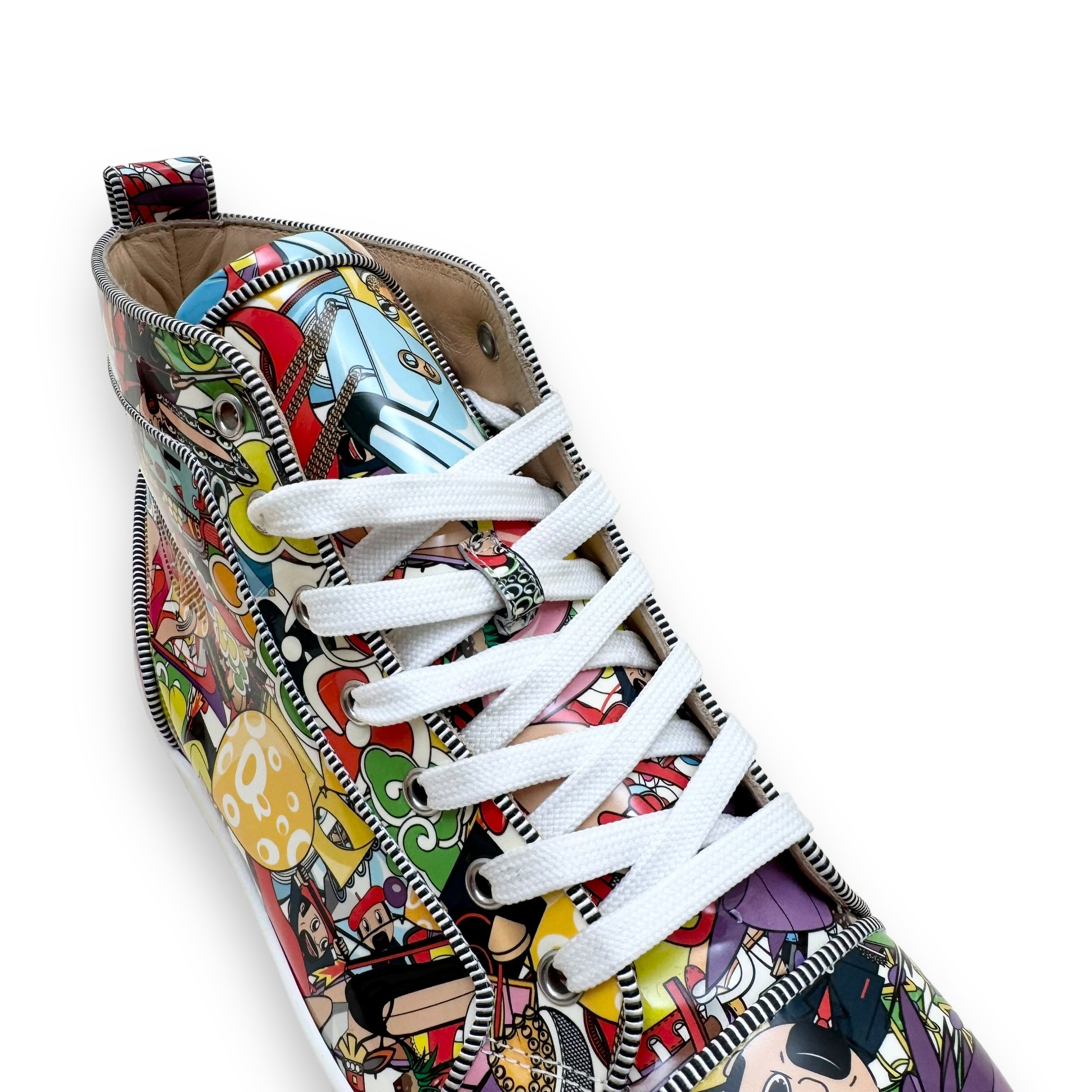 CHRISTIAN LOUBOUTIN LOUIS ORLATO FLAT PAT SUPER SNEAKER MULTICOLOURED UK9
