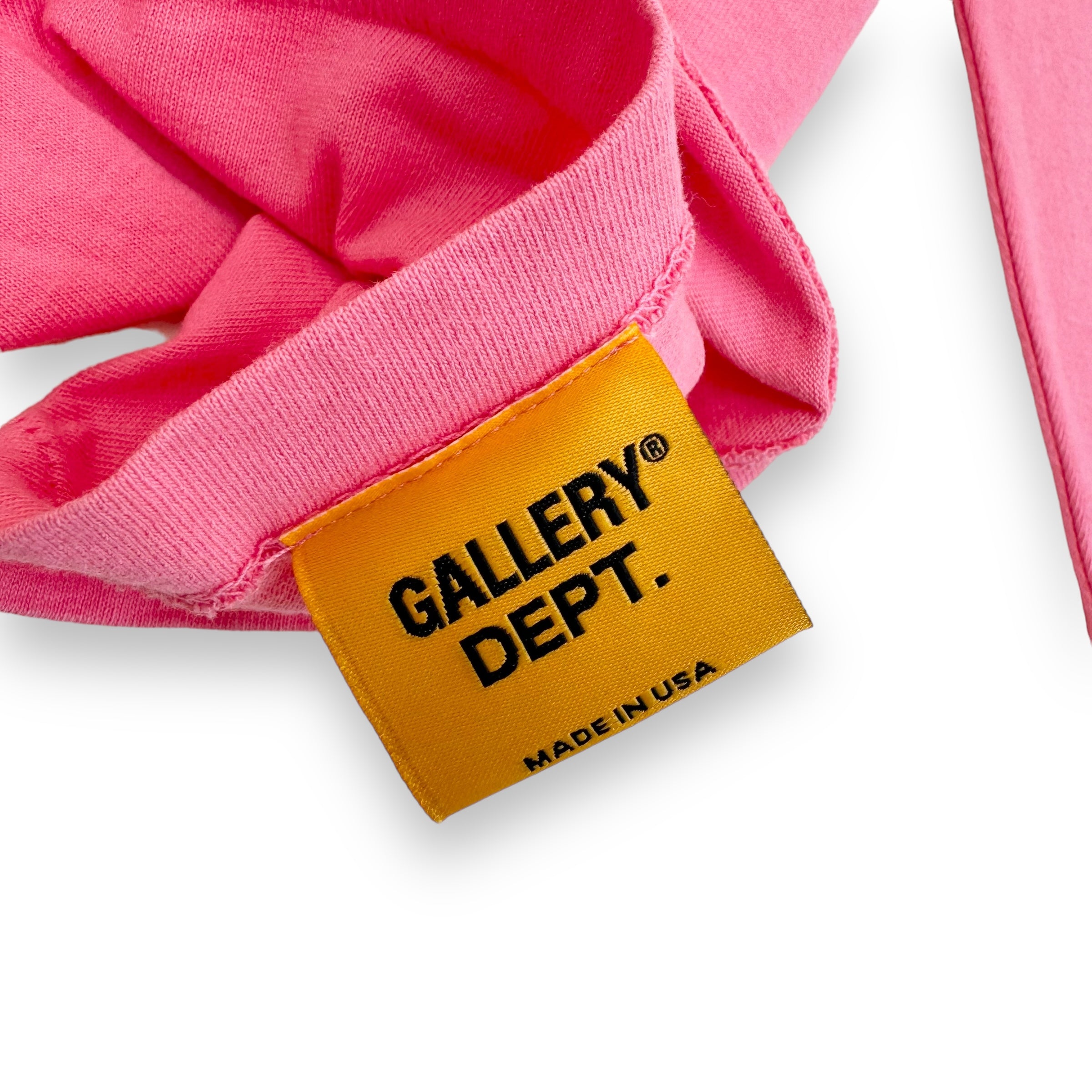 GALLERY DEPT. LOGO-PRINT LONG SLEEVE T-SHIRT SALMON XL