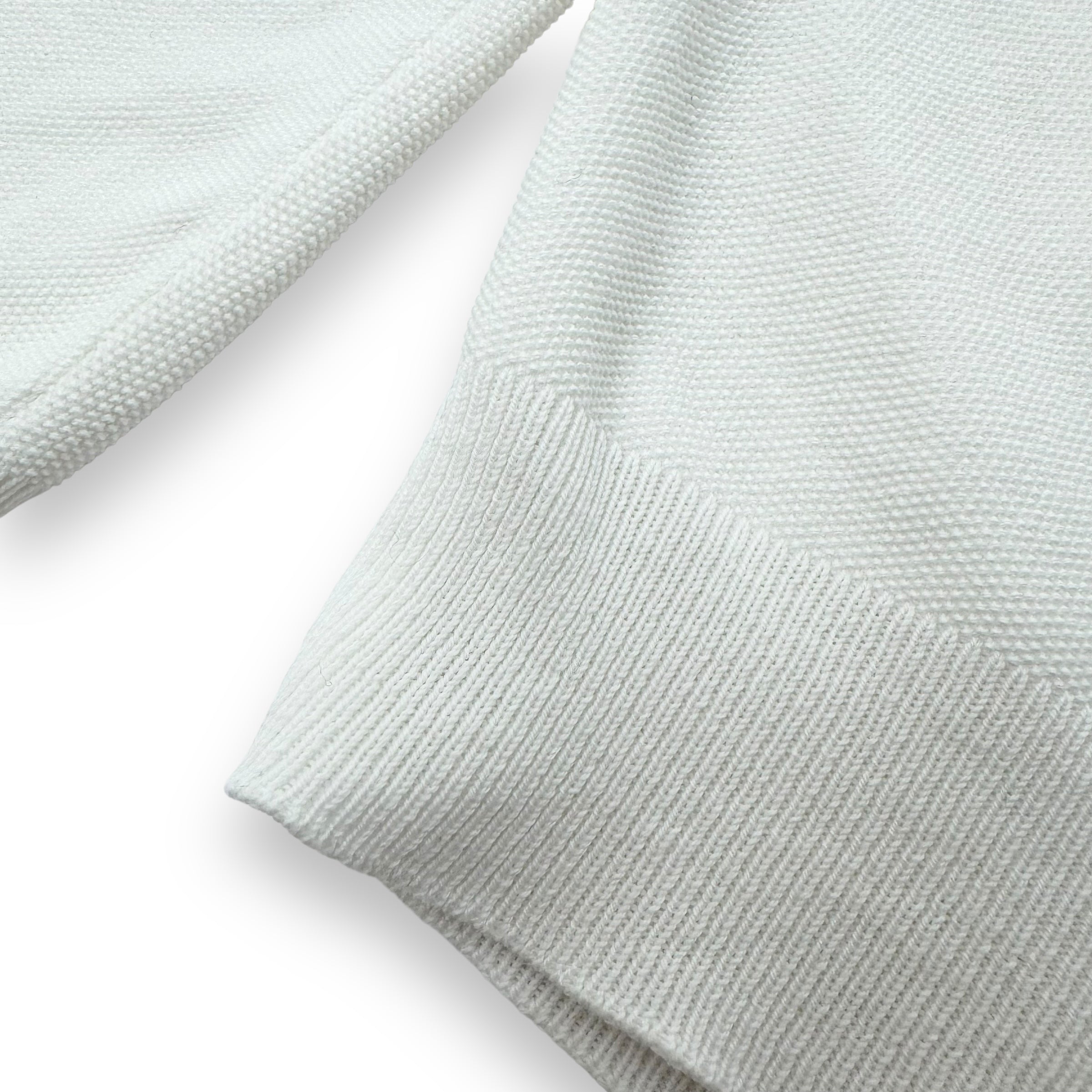 THOM SWEENEY FINE-KNIT COTTON ZIP-UP TRACK TOP WHITE L