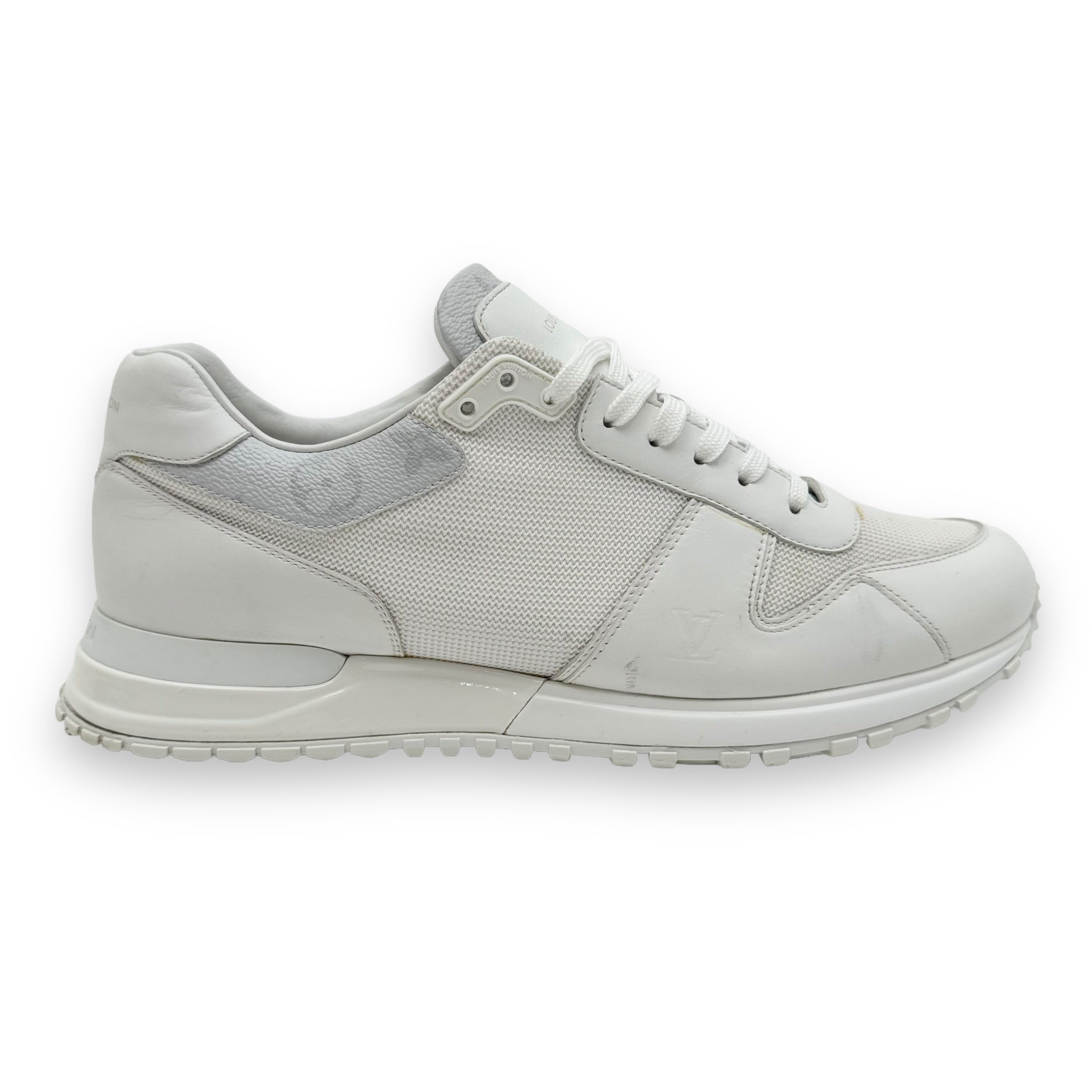 LOUIS VUITTON RUN AWAY LEATHER SNEAKER WHITE UK8.5