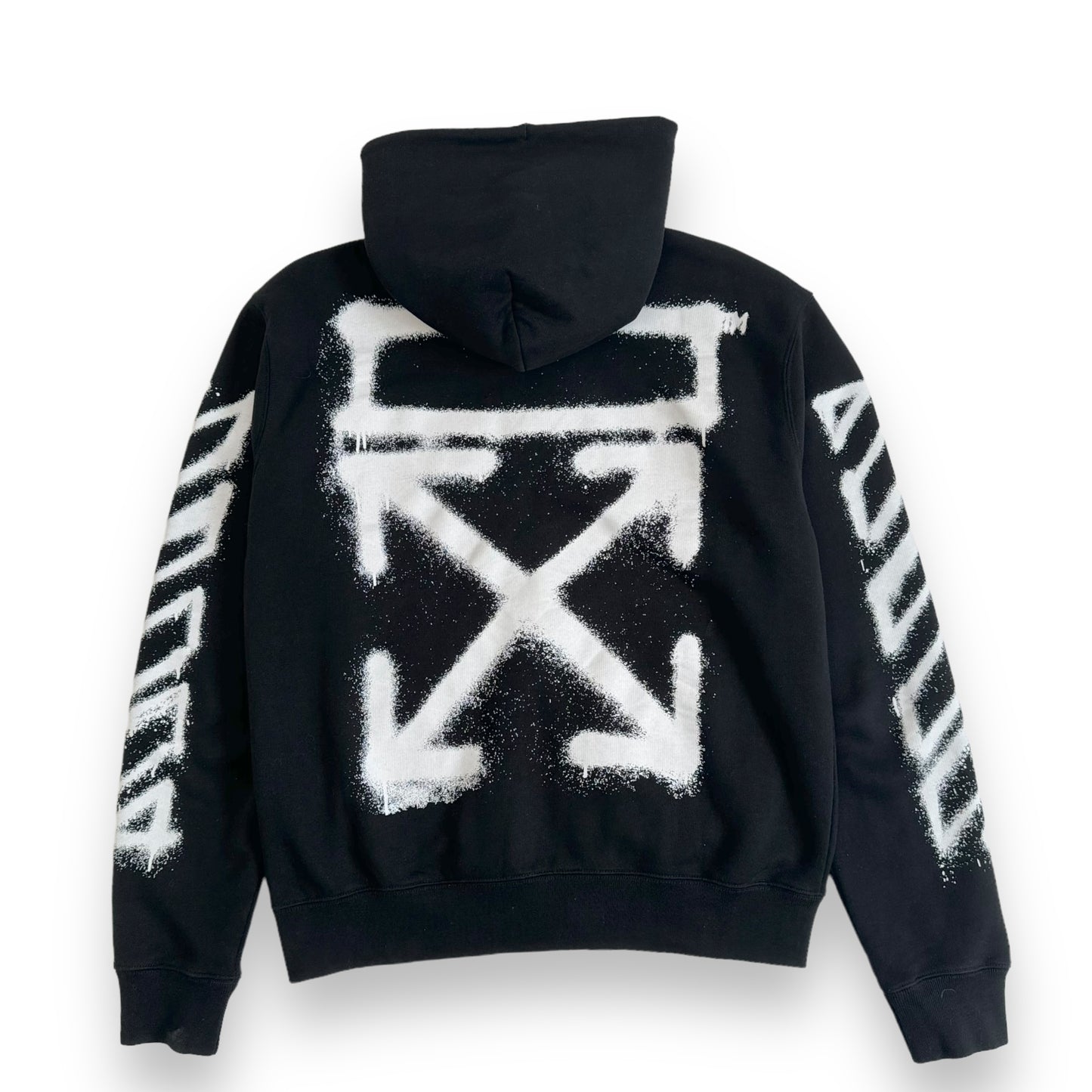 OFF-WHITE SPRAY MARKER HOODIE BLACK / WHITE L