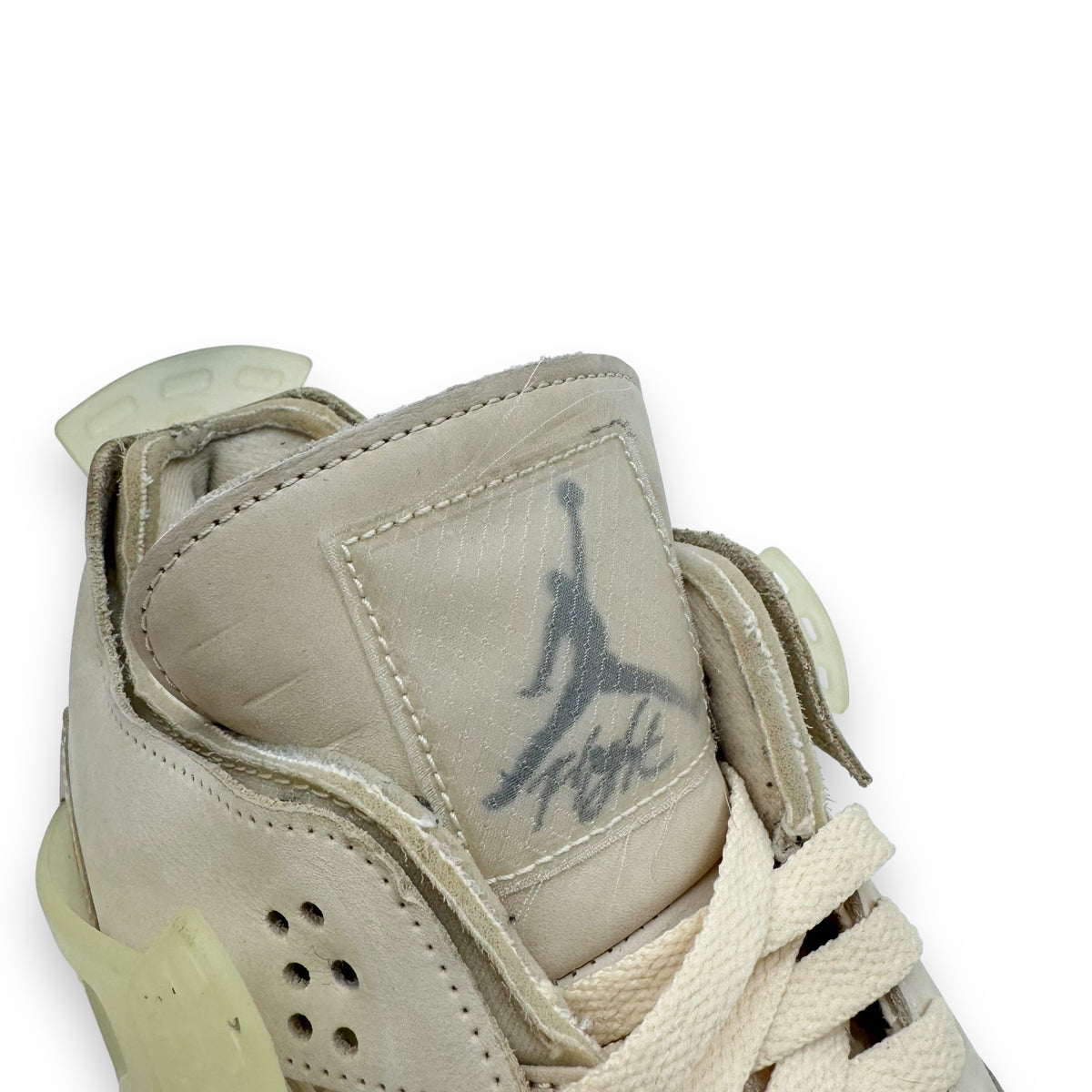 OFF-WHITE X AIR JORDAN 4 SAIL SNEAKER UK10.5