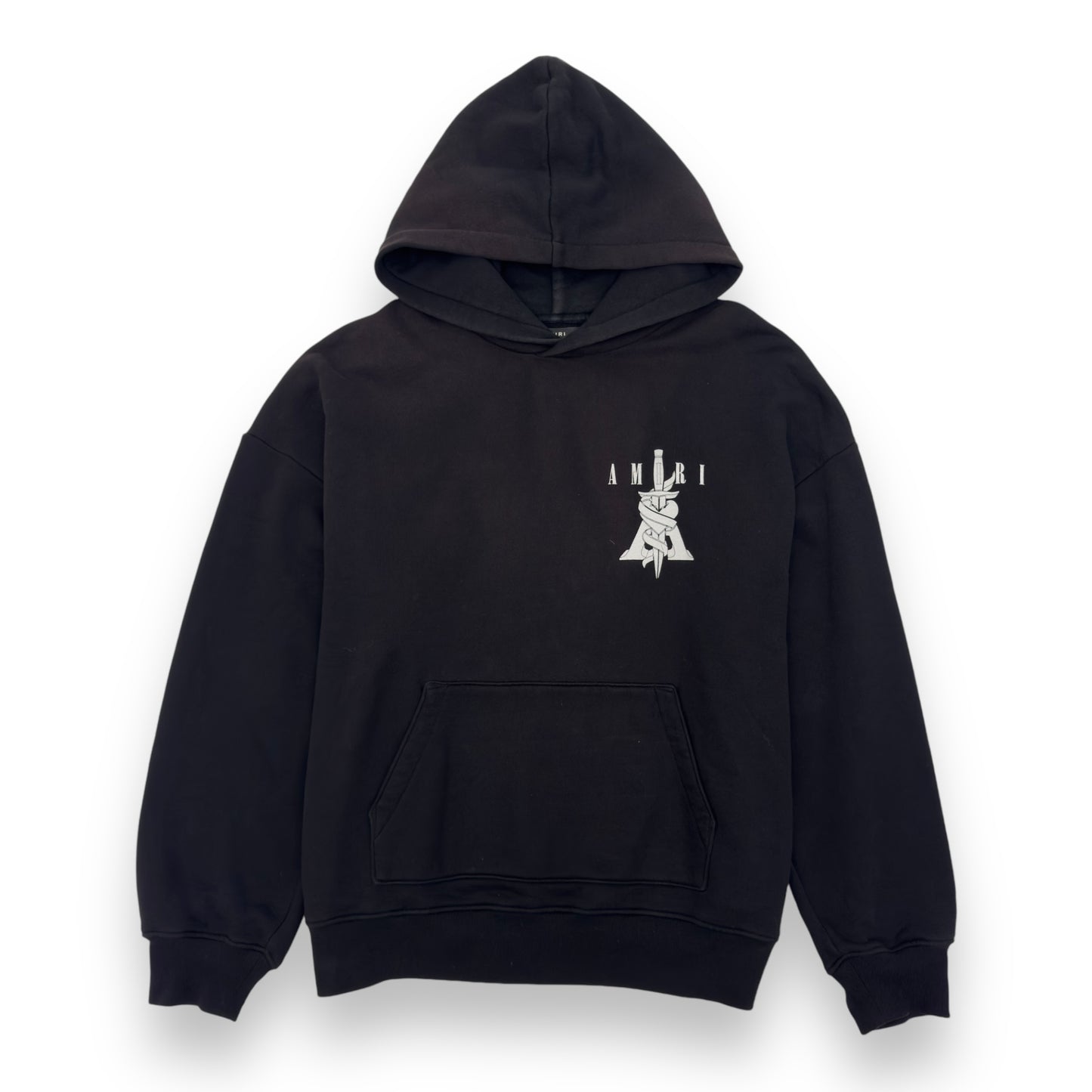 AMIRI DAGGER HOODIE BLACK / WHITE XL