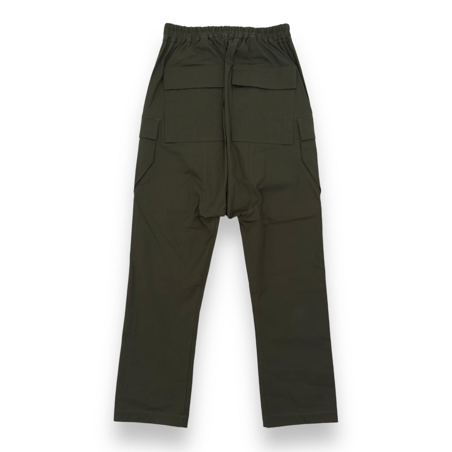 RICK OWENS GETHSEMANE FW21 DRAWSTRING CARGO PANTS GREEN M