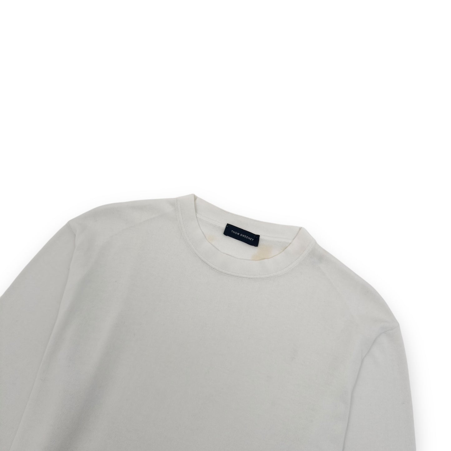 THOM SWEENEY COTTON LONG SLEEVE T-SHIRT WHITE  M