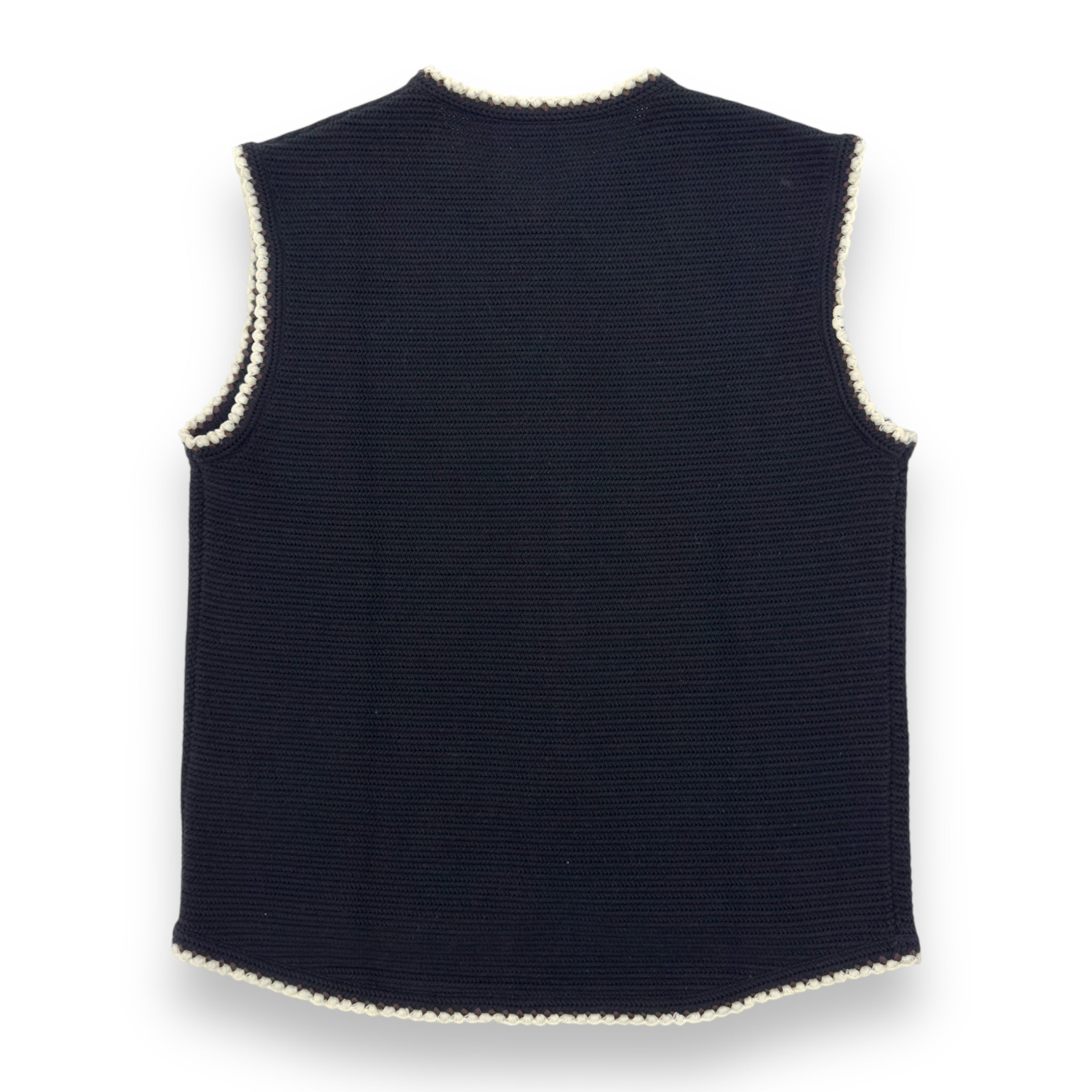 JIL SANDER PLUS RECYCLED KNIT VEST BLACK 52 / XL