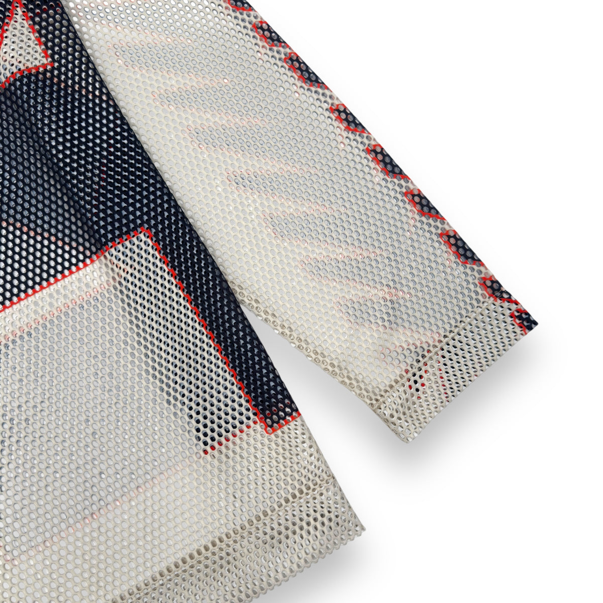 DRIES VAN NOTEN OVERSIZED HEGLAND PRINTED MESH JERSEY GREY L
