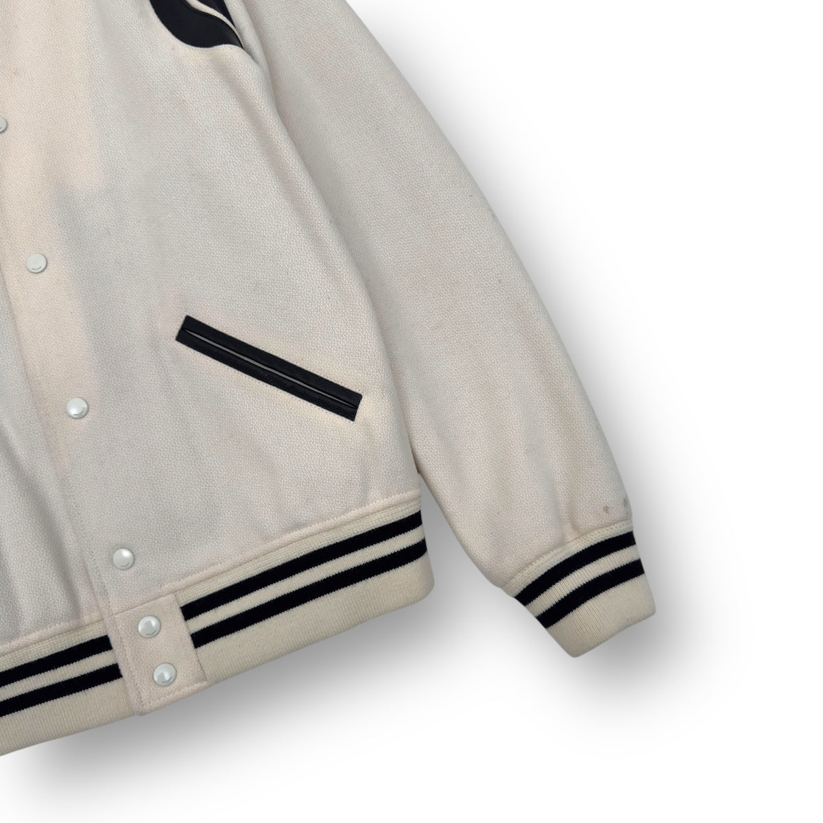 SAINT LAURENT CLASSIC TEDDY JACKET NATURAL / BLACK 50 / L