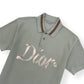 DIOR LOGO EMBROIDERED LOGO POLO SHIRT GREEN M