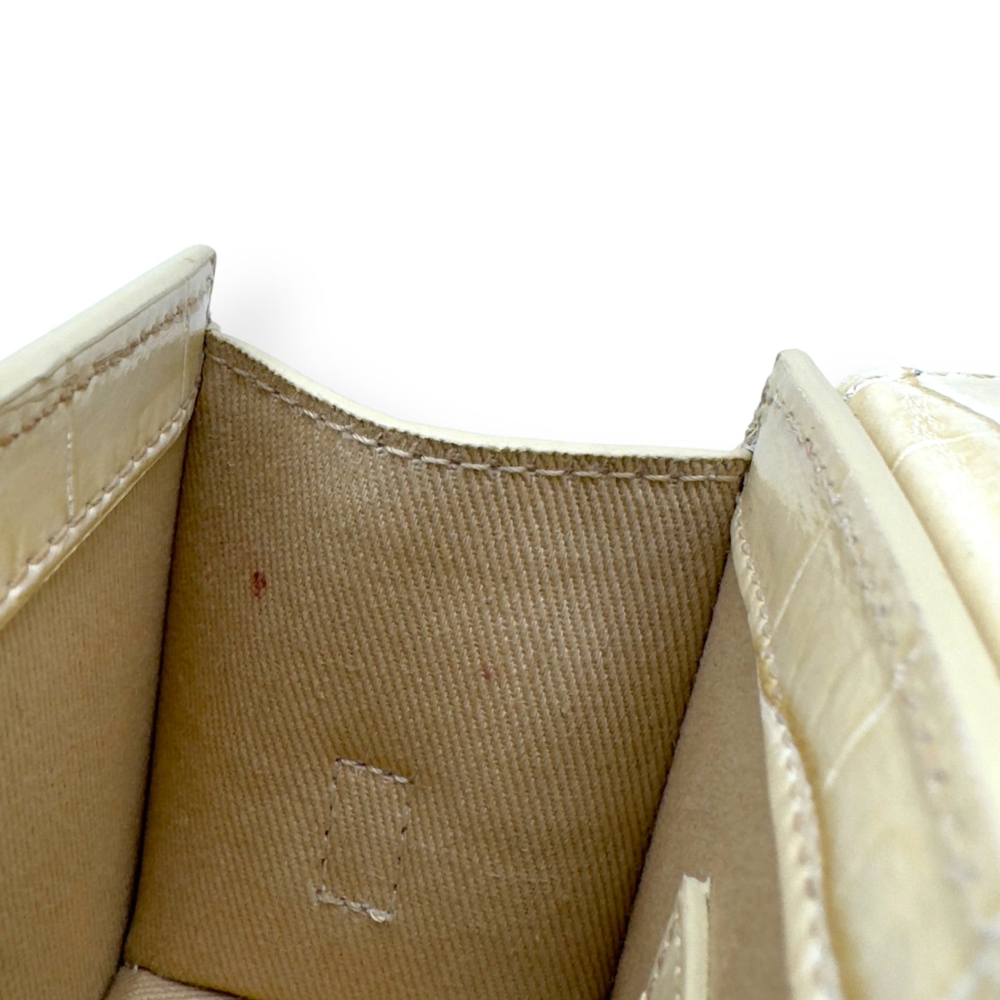 JACQUEMUS LE CHIQUITO MINI CROC EMBOSSED BAG CREAM MINI