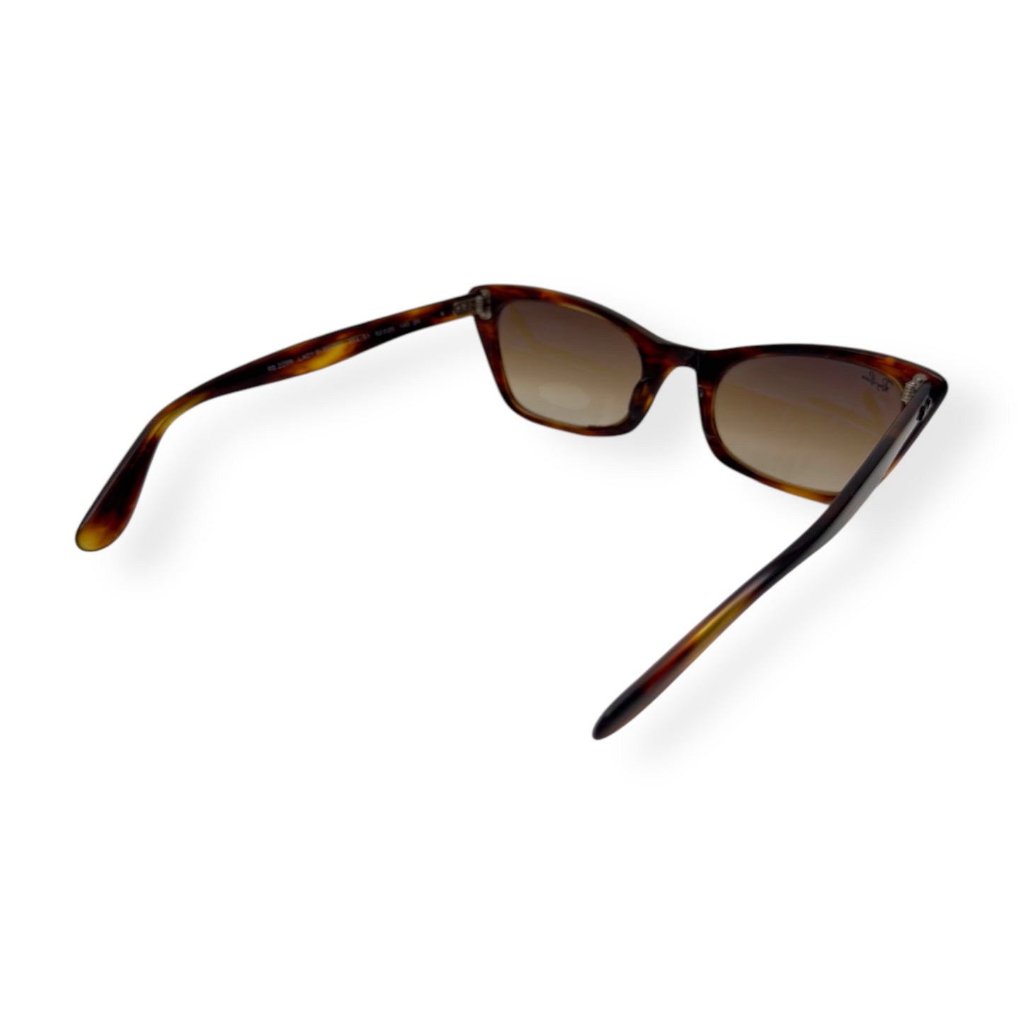 RAY BAN LADY BURBANK SUNGLASSES IN STRIPED HAVANA CLEAR / BROWN