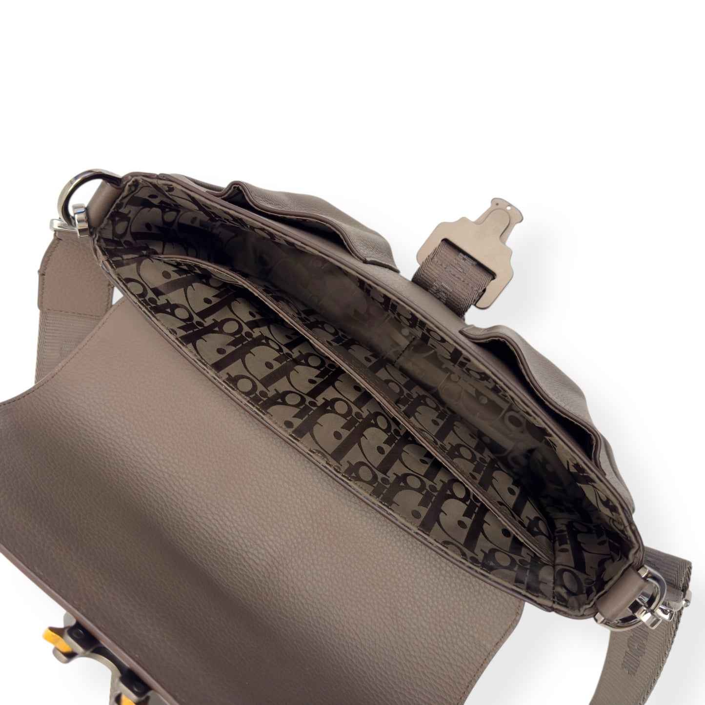 DIOR HIT THE ROAD GRAINED CALFSKIN SHOULDER BAG BROWN S