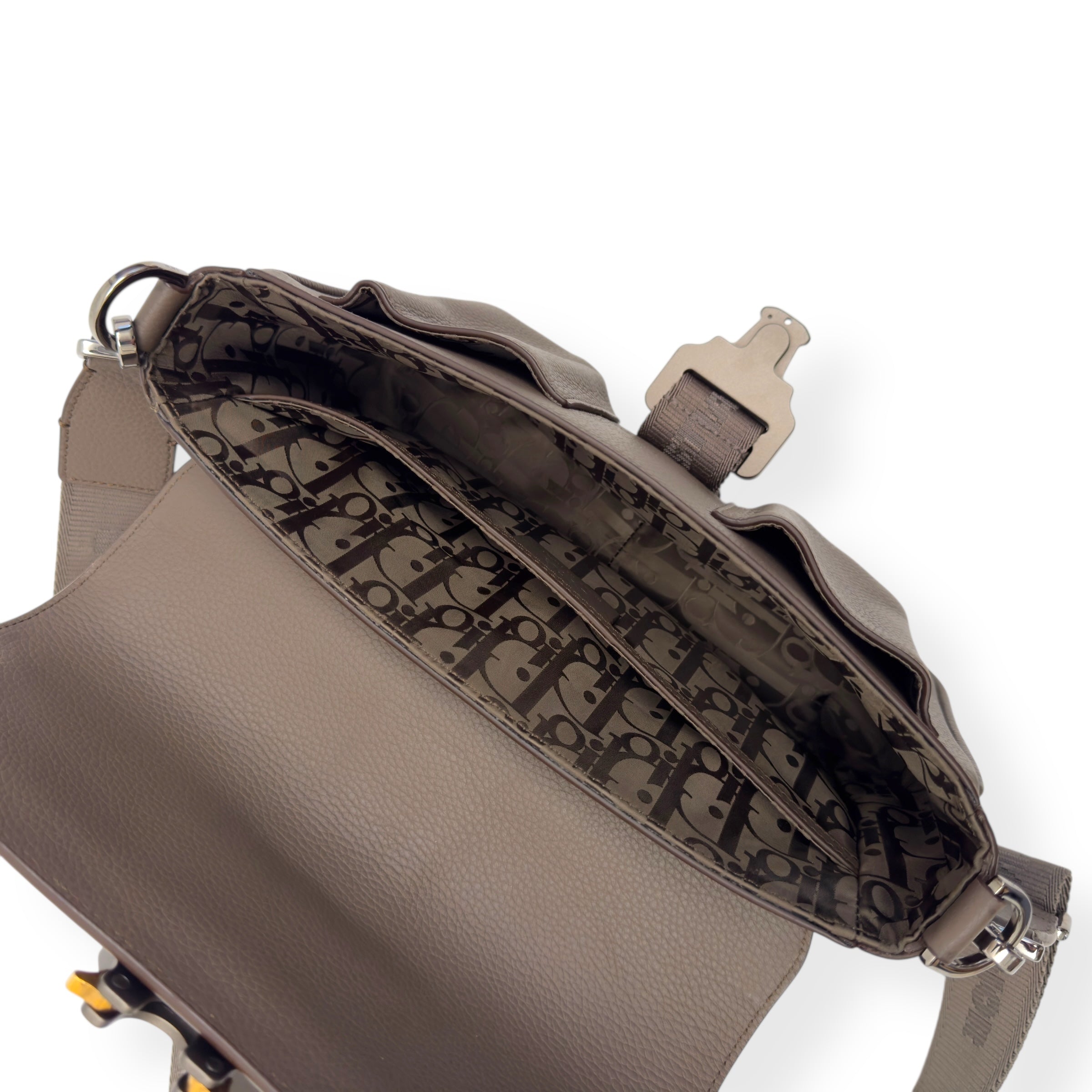 DIOR HIT THE ROAD GRAINED CALFSKIN SHOULDER BAG BROWN S