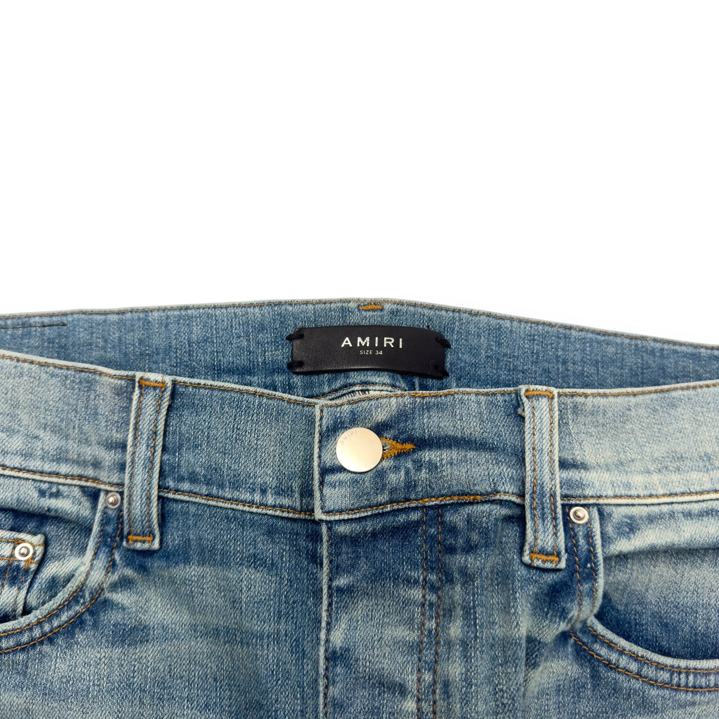 AMIRI THRASHER CLASSIC SKINNY DENIM JEANS BLUE W34”