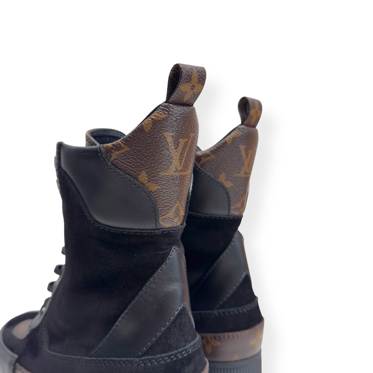 LOUIS VUITTON LAUREATE DESERT BOOTS BLACK / BROWN 38 / UK5